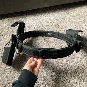 5.11 Sierra Bravo Tactical Duty Belt W/ Cuff Case RadioHolder Glove Pouch Etc!